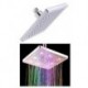 8 Inch A Grade ABS Chrome Columnar Color Changing LED Shower Head Rain Shower