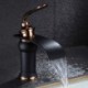 Widespread Single Handle One Hole in Oil-rubbed Bronze Bathroom Sink Tap