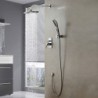 Shower Tap Set Wall Mount Contemporary Chrome